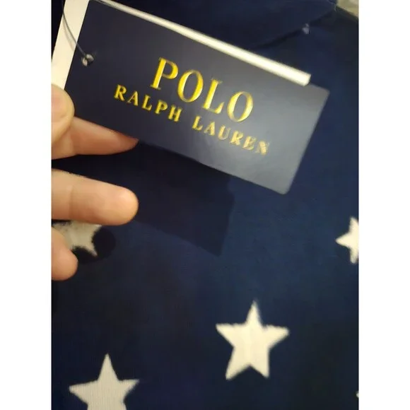 Polo Ralph Lauren USA Flag Polo Mens Medium Classic Fit Colorblock Americana Nwt